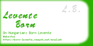 levente born business card